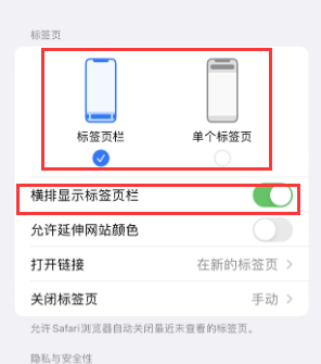 恩施iPhone授权维修分享Safari浏览器如何切换标签栏位置 